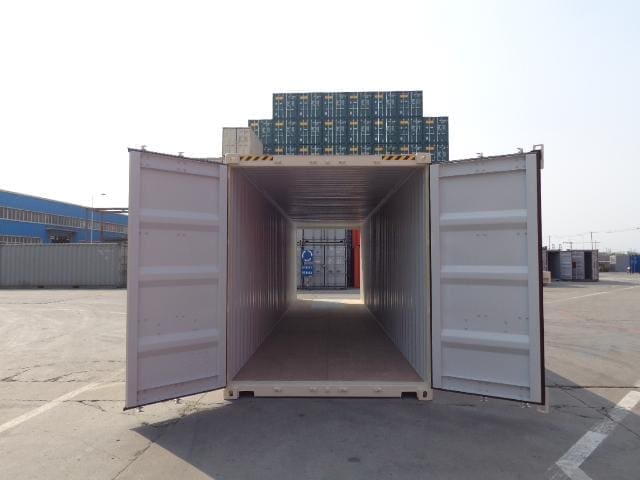 40ft hc double door beige container