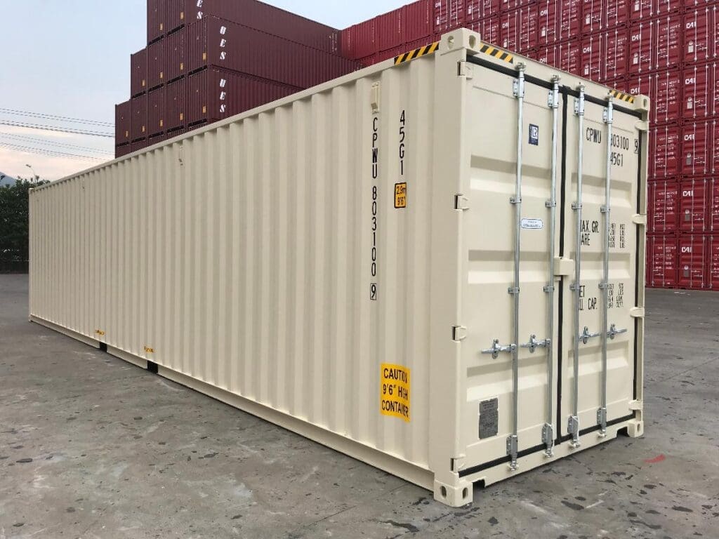New 40 ft High Cube Beige in Color