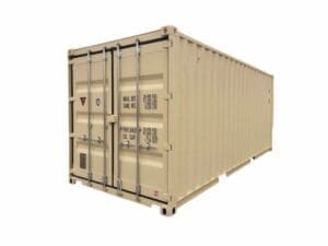 20 ft New One Trip Shipping Container in Beige for sale.